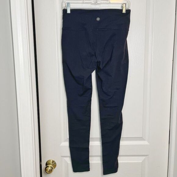 Athleta Faux Leather High Rise Full Length Spandex Athletic Leggings - Picture 2 of 12